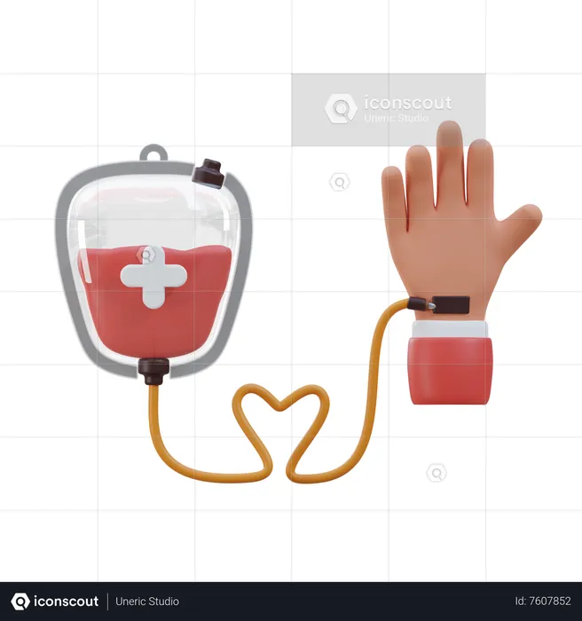 Blood Transfusion  3D Icon