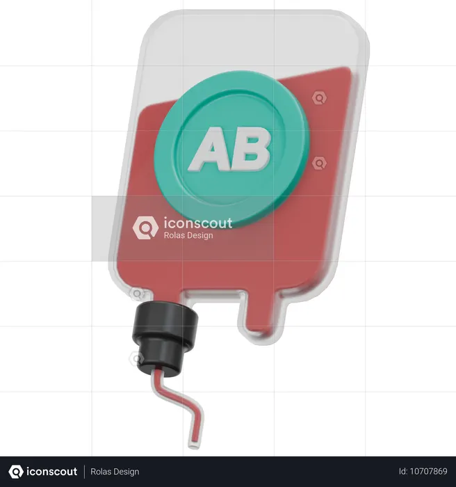 Blood Type Ab  3D Icon