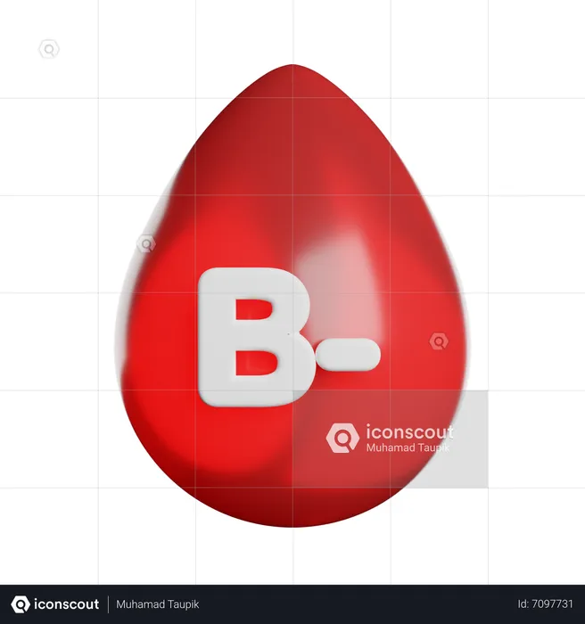 Blood Type B 3D Icon download in PNG, OBJ or Blend format