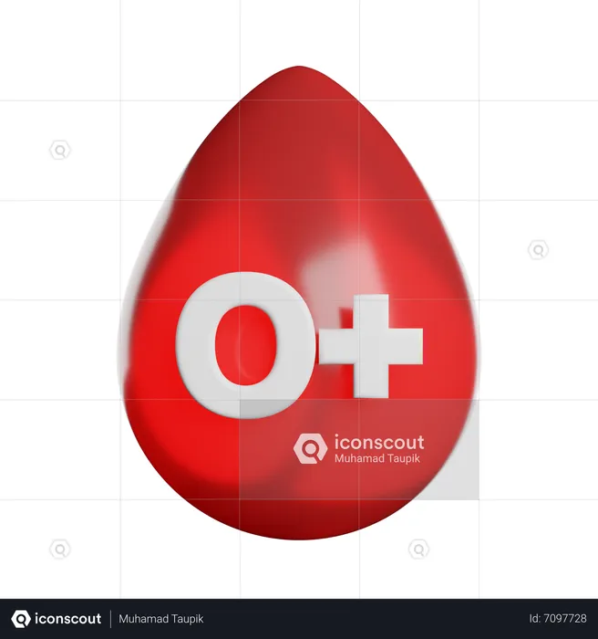 Blood Type O  3D Icon
