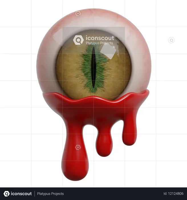 Bloody Eye Ball  3D Icon