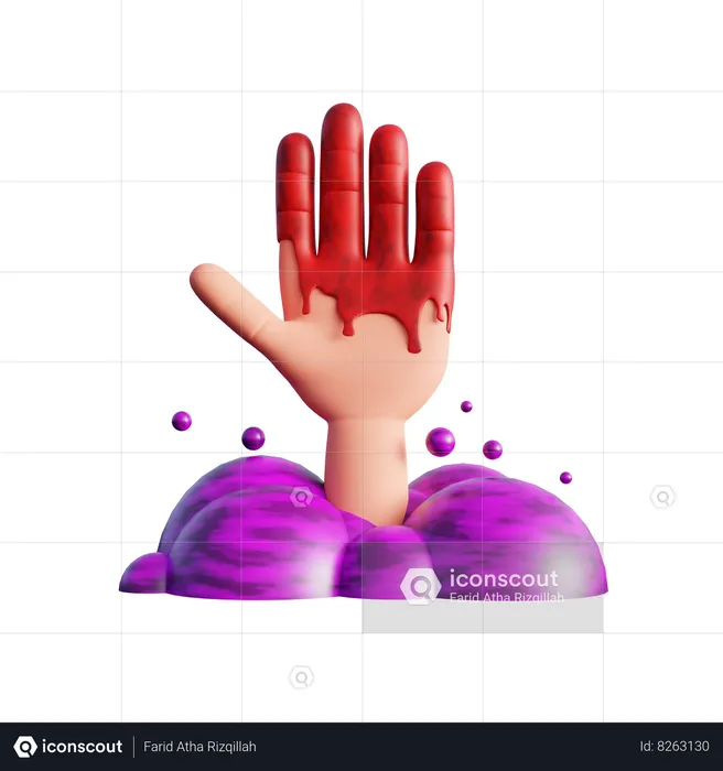 Bloody Hands  3D Icon