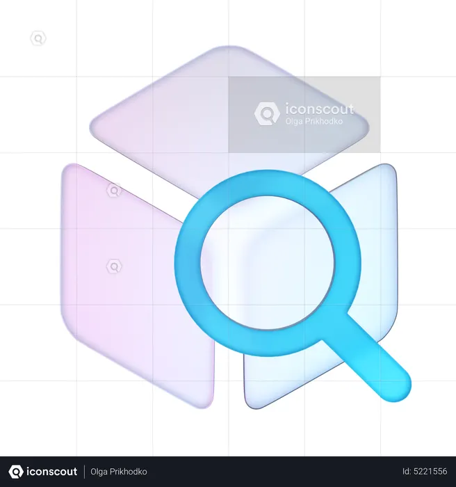 Bloque de búsqueda  3D Icon