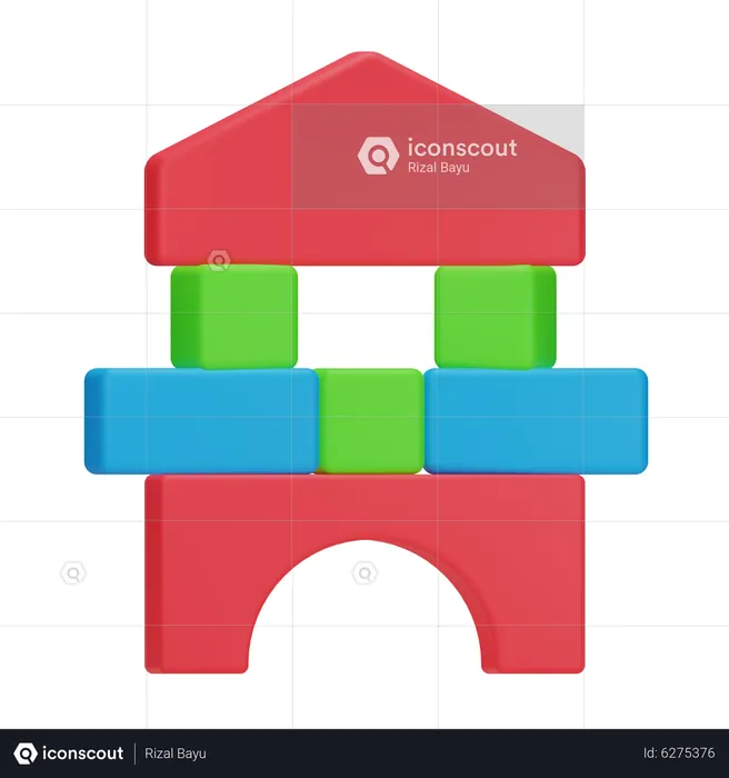 Bloque de construcción  3D Icon