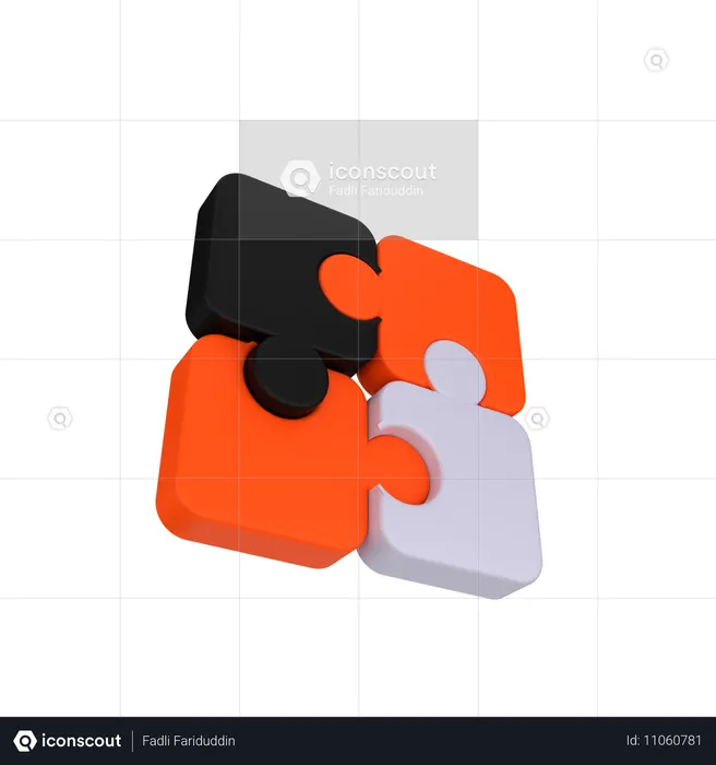 Bloque de rompecabezas  3D Icon