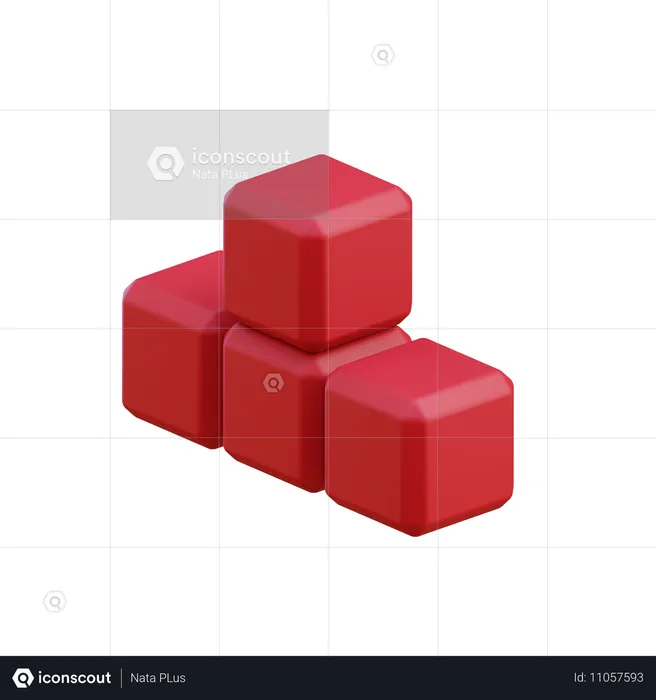 Bloque de Tetris en forma de T 9  3D Icon