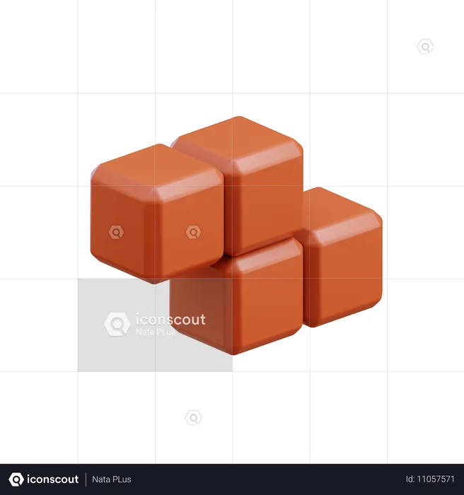 Bloque de Tetris en zigzag con forma de Z8  3D Icon