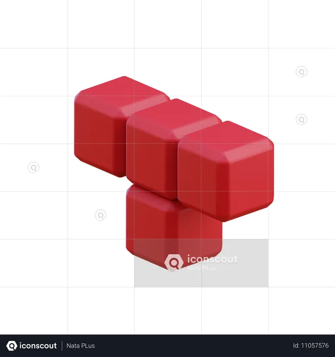 Bloque de Tetris en forma de T 11  3D Icon