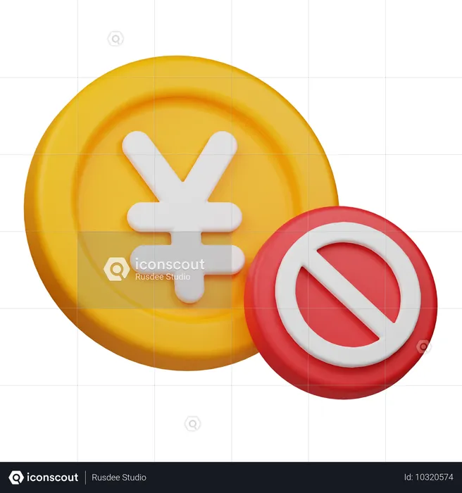 Bloquear moneda yen  3D Icon