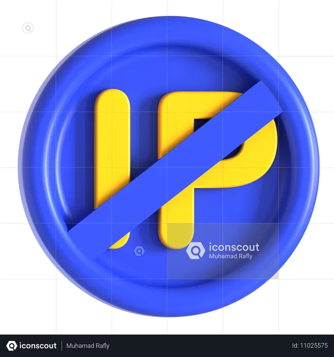 IP bloqueado  3D Icon