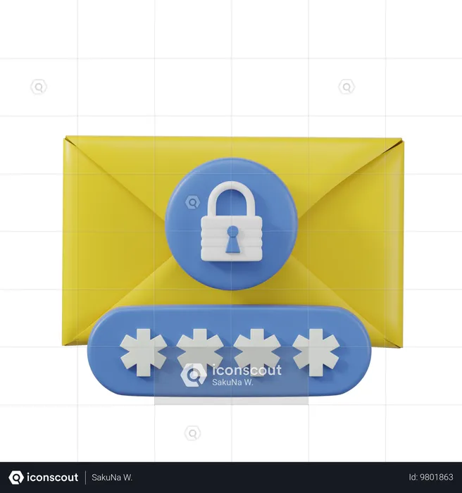 Bloqueio de correio  3D Icon