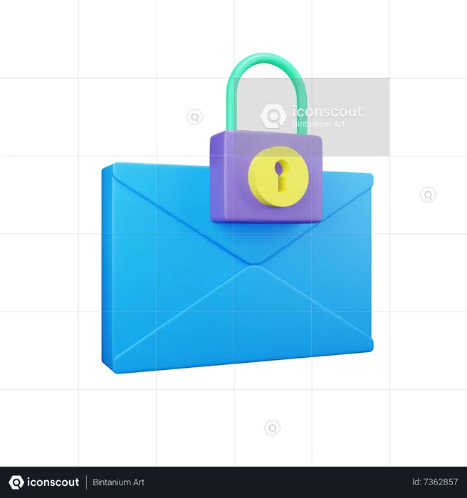 Bloqueio de correio  3D Icon