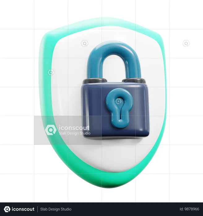 Bloqueio de escudo  3D Icon