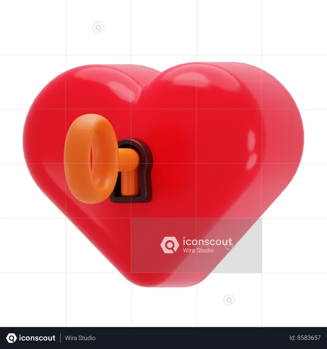 Bloqueo del corazon  3D Icon