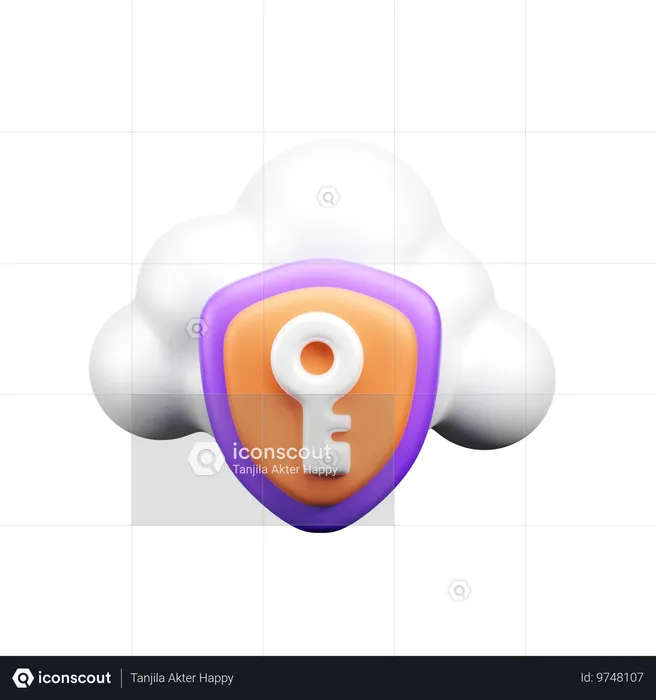 Bloqueo de nube  3D Icon