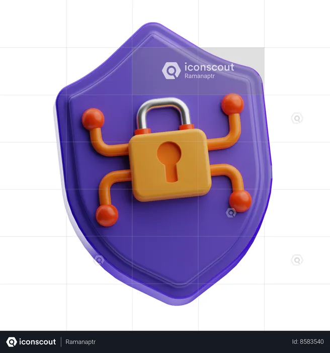 Bloqueo de escudo  3D Icon