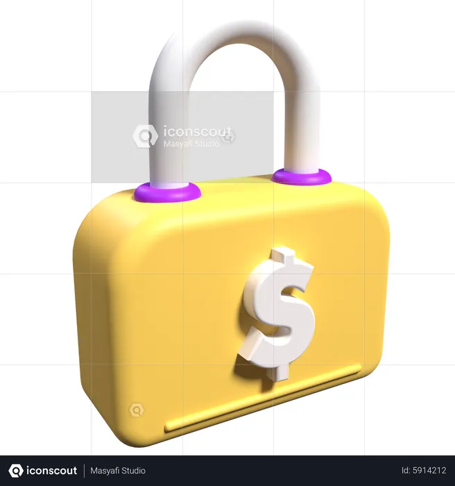 Bloqueo financiero  3D Icon