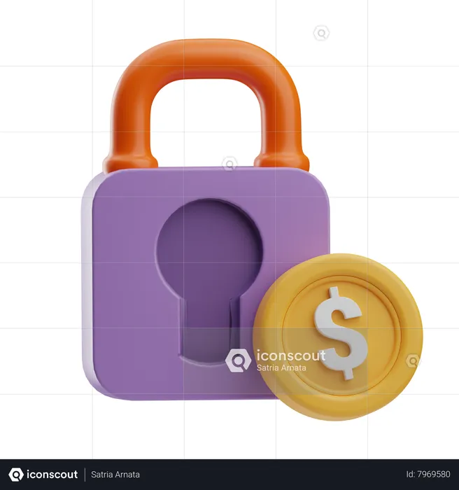 Bloqueo financiero  3D Icon