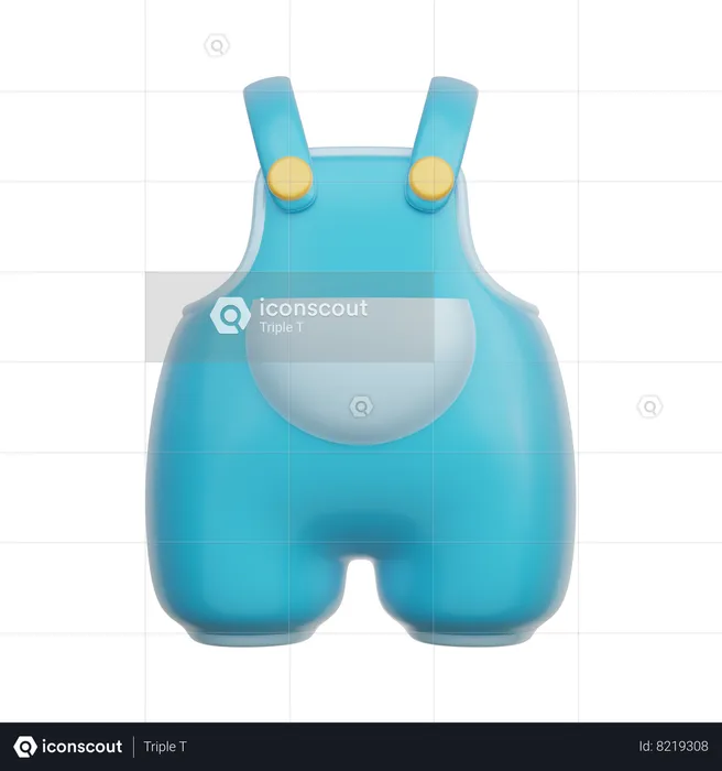 Blue Baby Clothes  3D Icon