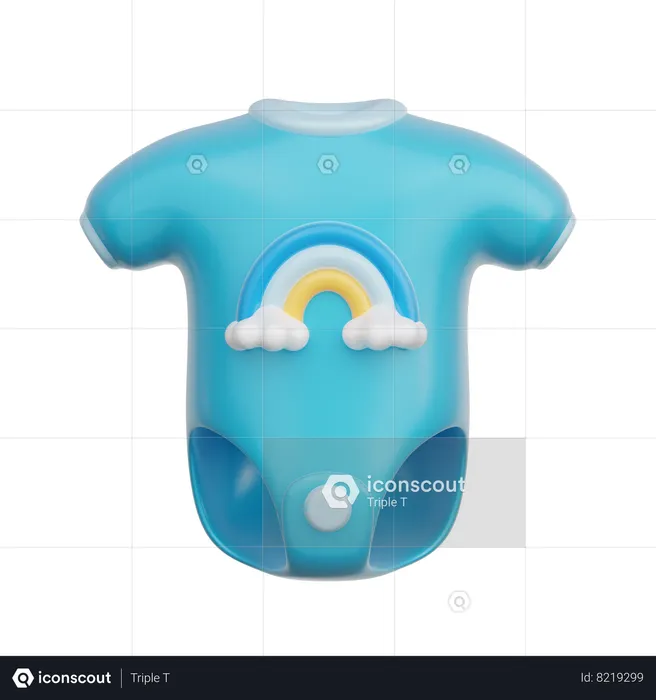 Blue Baby Onesie  3D Icon