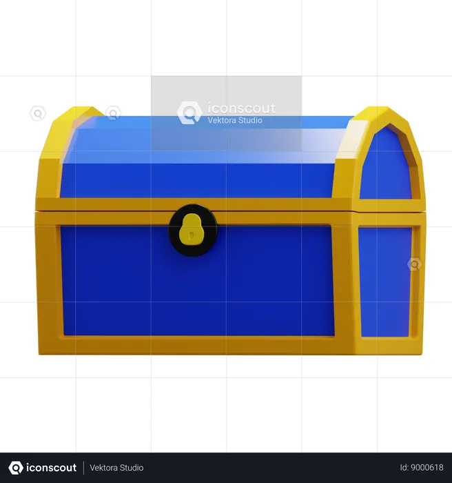 Blue Chest  3D Icon