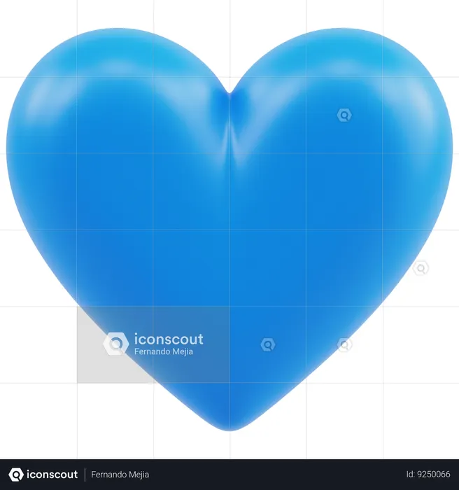 Blue Heart Emoji 3D Icon - Free Download Sign & Symbols 3D Icons