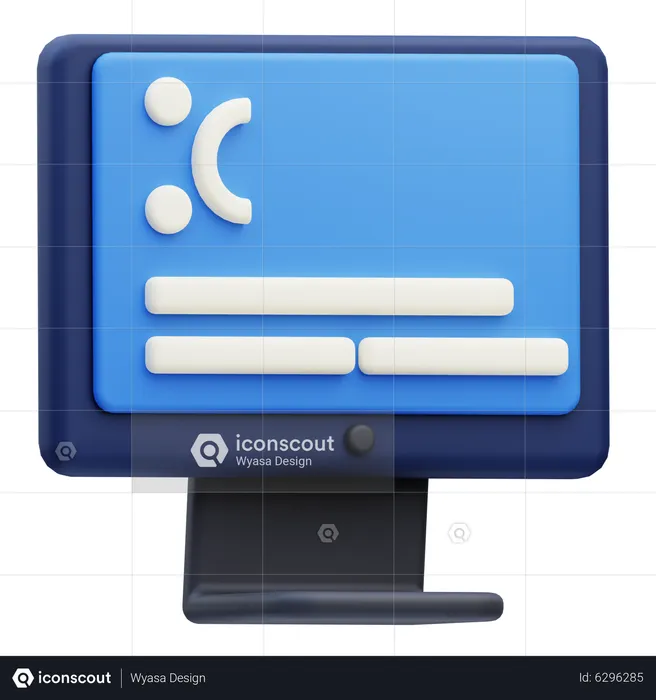 Blue Screen  3D Icon