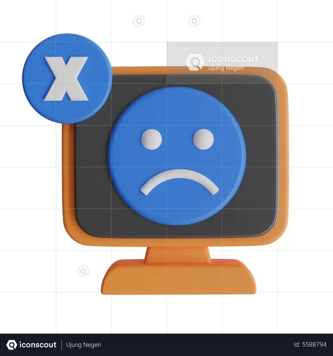 Blue Screen Error  3D Icon