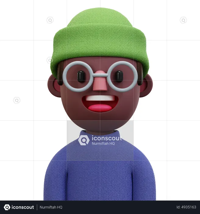 Blue Shirt Man  3D Icon