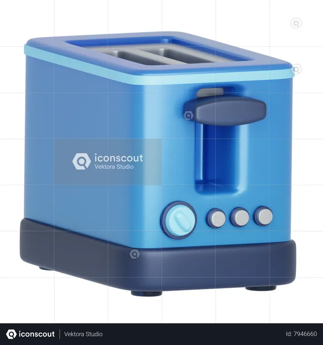 Blue Toaster  3D Icon