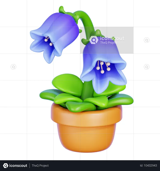 Bluebell Flower  3D Icon