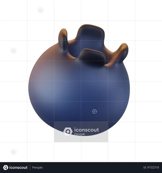 Blueberry  3D Icon