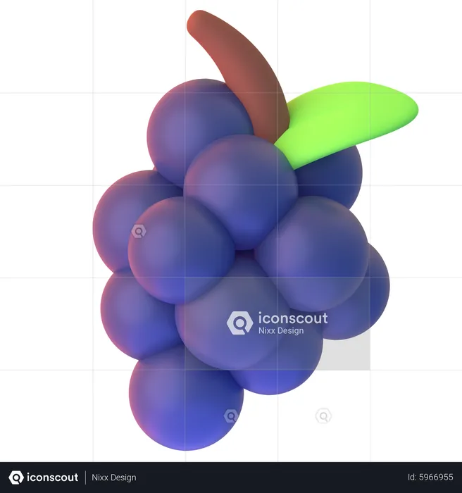 Blueberry  3D Icon