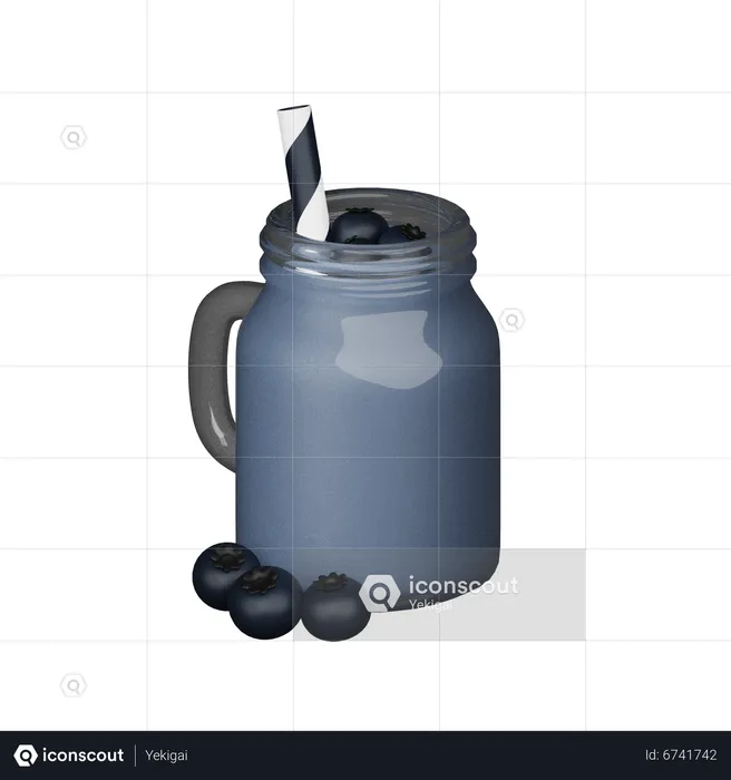 Blueberry Juice  3D Icon