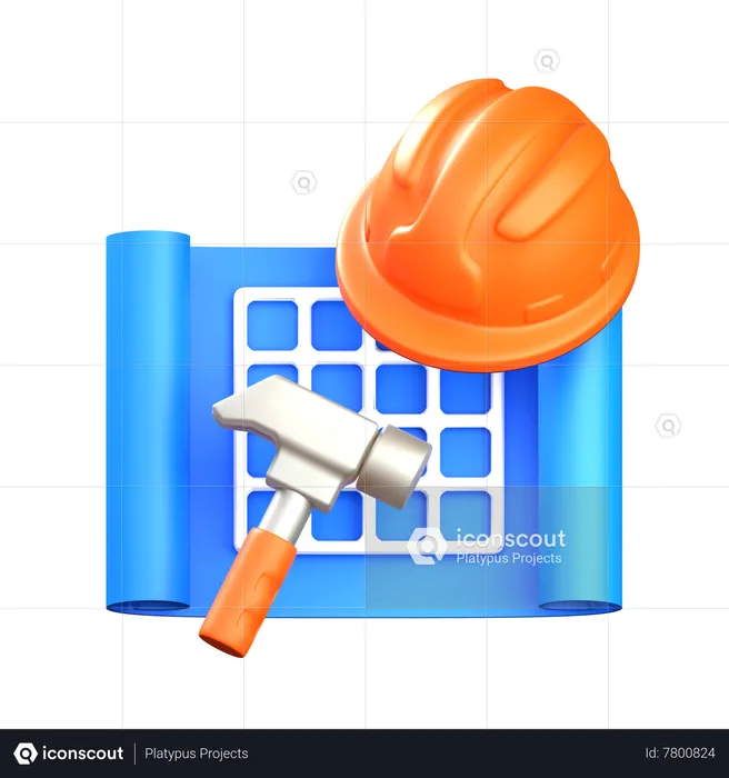 Blueprint And Tool  3D Icon