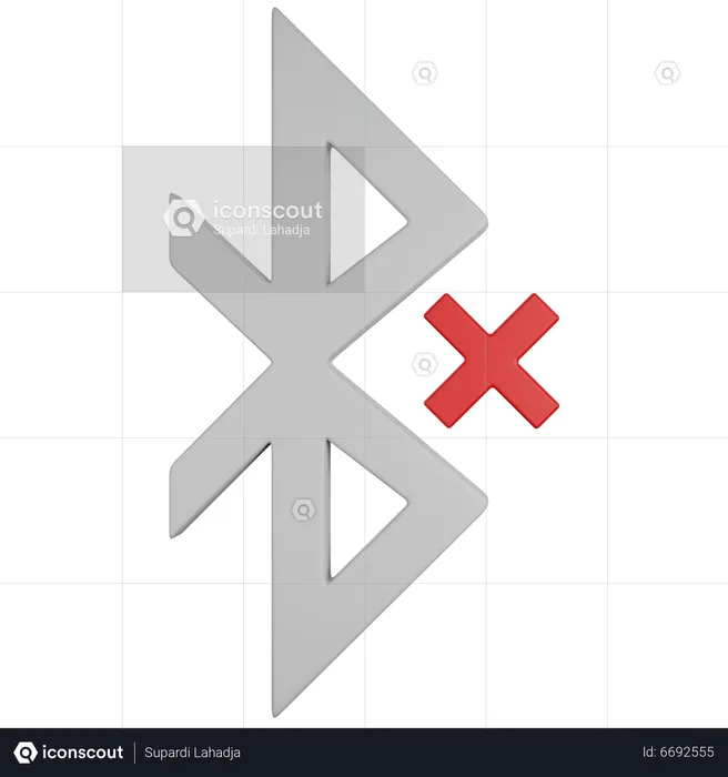 Bluetooth désactivé  3D Icon
