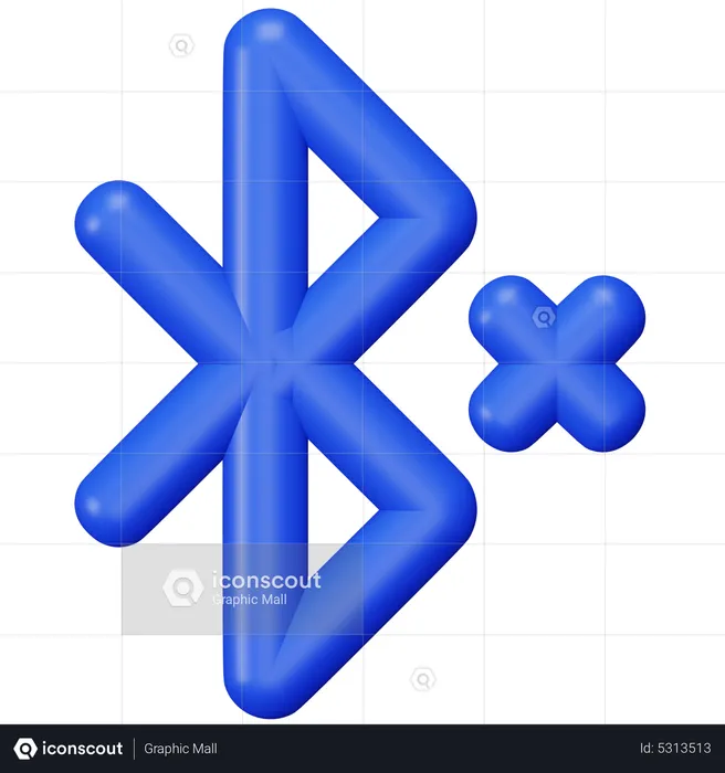 Bluetooth Disabled  3D Icon