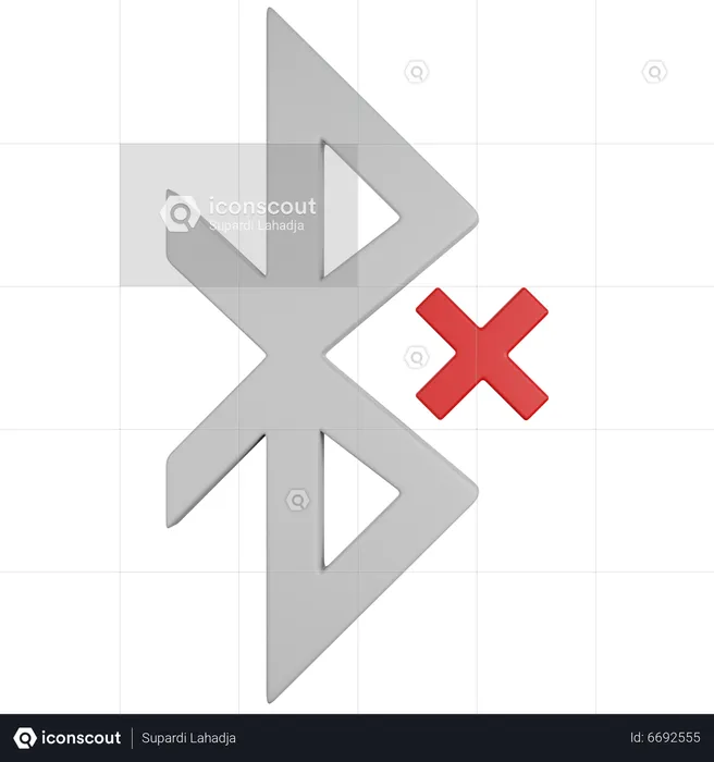 Bluetooth Disabled  3D Icon