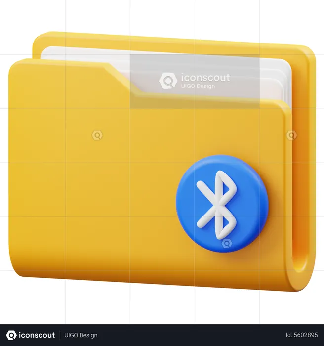 Bluetooth Folder Transfer  3D Icon