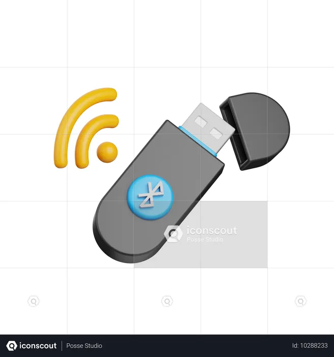 Bluetooth-USB  3D Icon