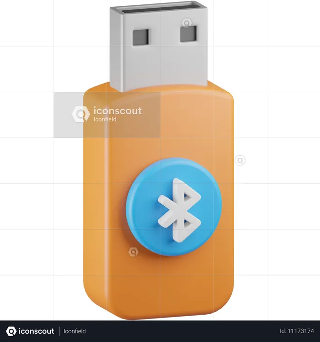 Usb bluetooth  3D Icon