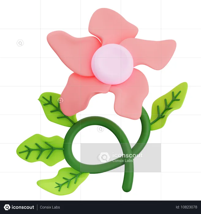 Blume abstrakt form  3D Icon