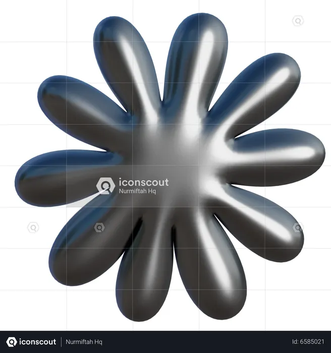 Blume abstrakt form  3D Icon