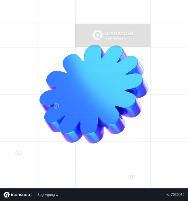 Blume abstrakt form  3D Icon