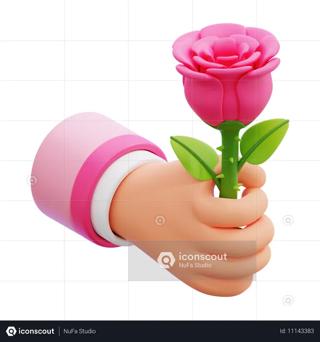 Blumen geben  3D Icon