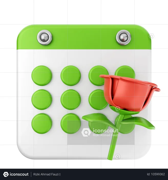 Blumenkalender  3D Icon