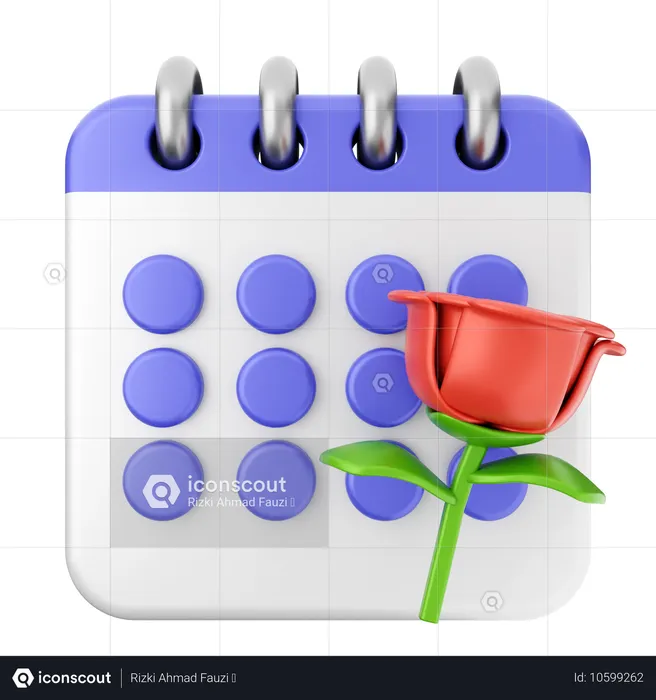 Blumenkalender  3D Icon