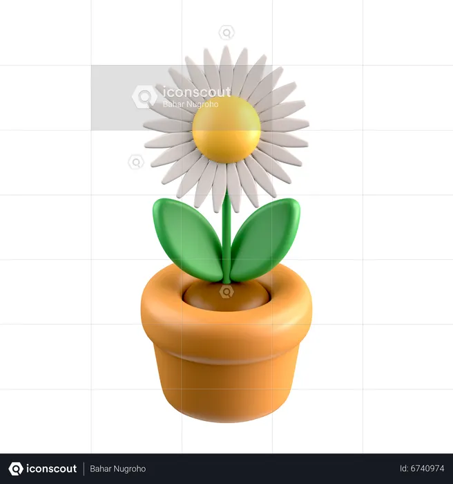 Blumentopf  3D Icon