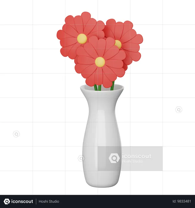 Blumenvase  3D Icon