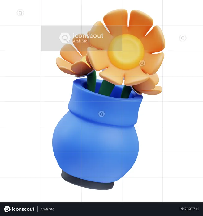 Blumenvase  3D Icon